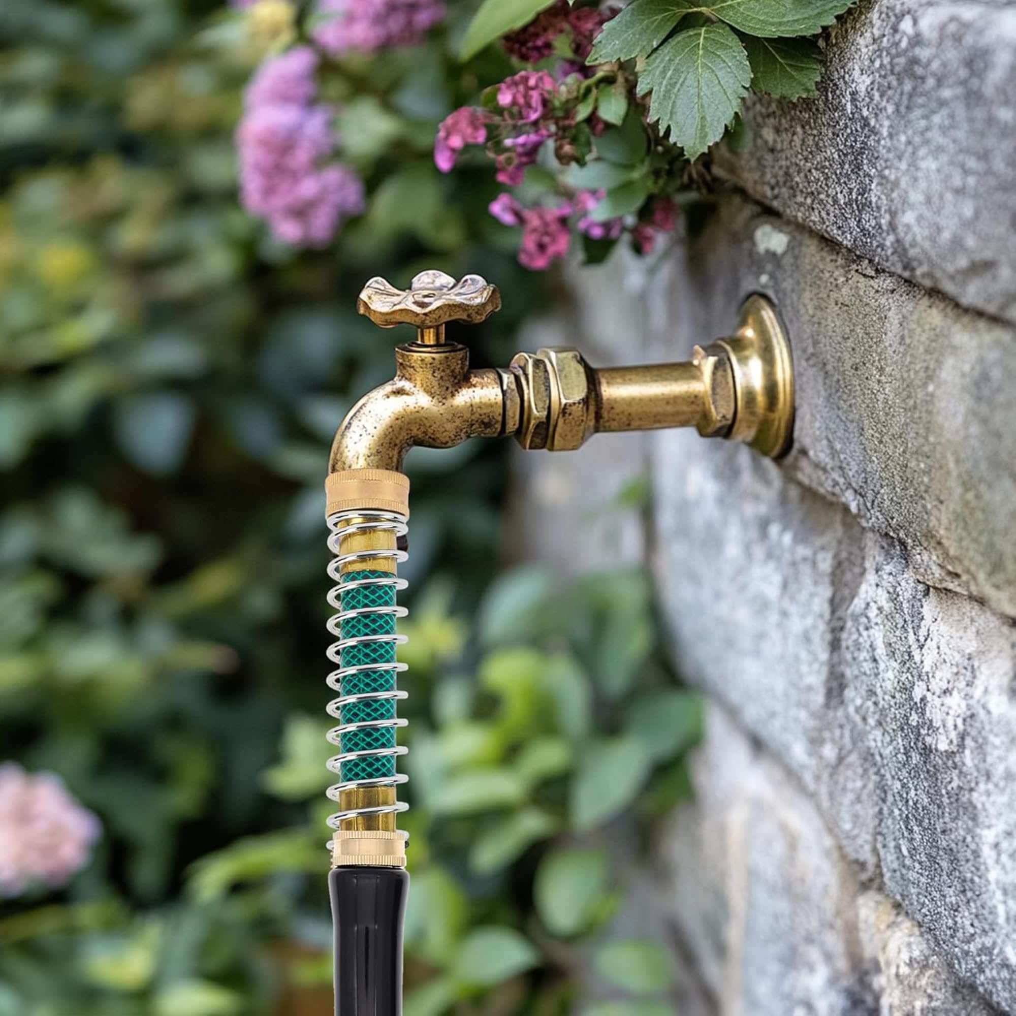 LIULO TOOL coil-spring design reduces stress at faucet connections