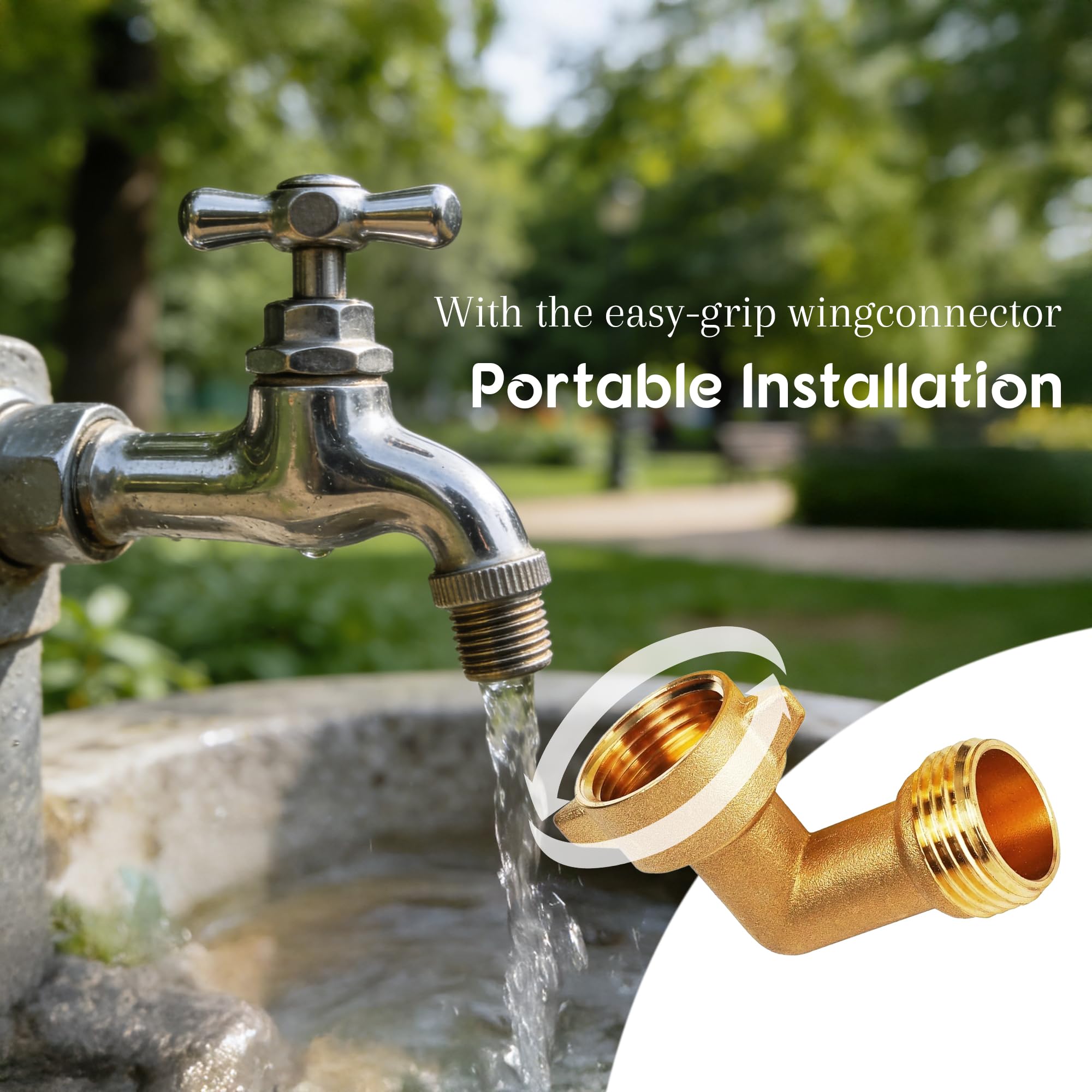 LIULO TOOL rustproof brass elbow set fits standard 3/4-inch fittings