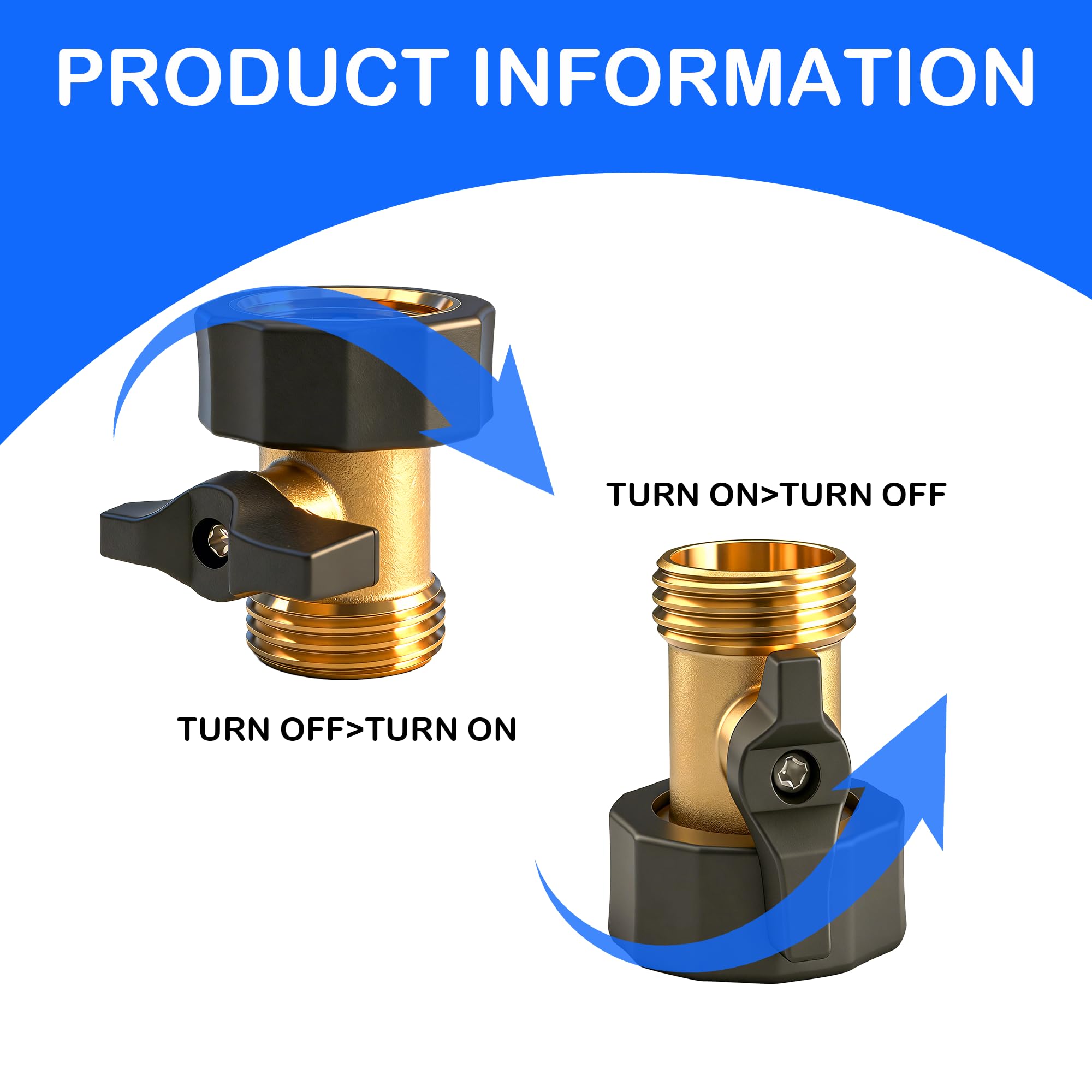 LIULO TOOL solid brass construction highlights rust resistance and leak-proof design.