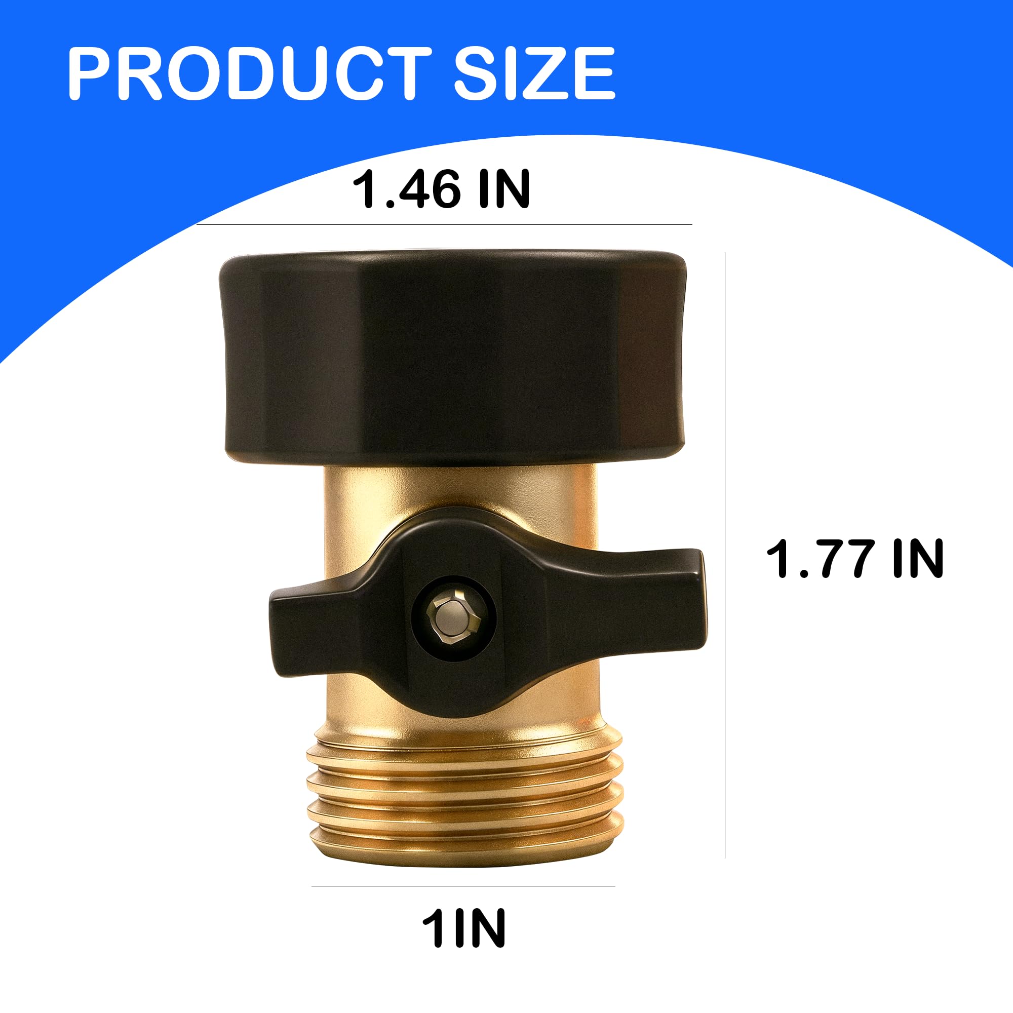 LIULO TOOL valve with ergonomic plastic handle for smooth on/off operation.