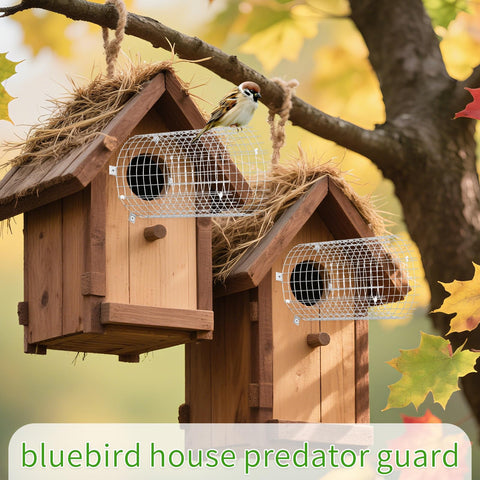 LiuLiXia stainless steel bird house shield withstands outdoor exposure.