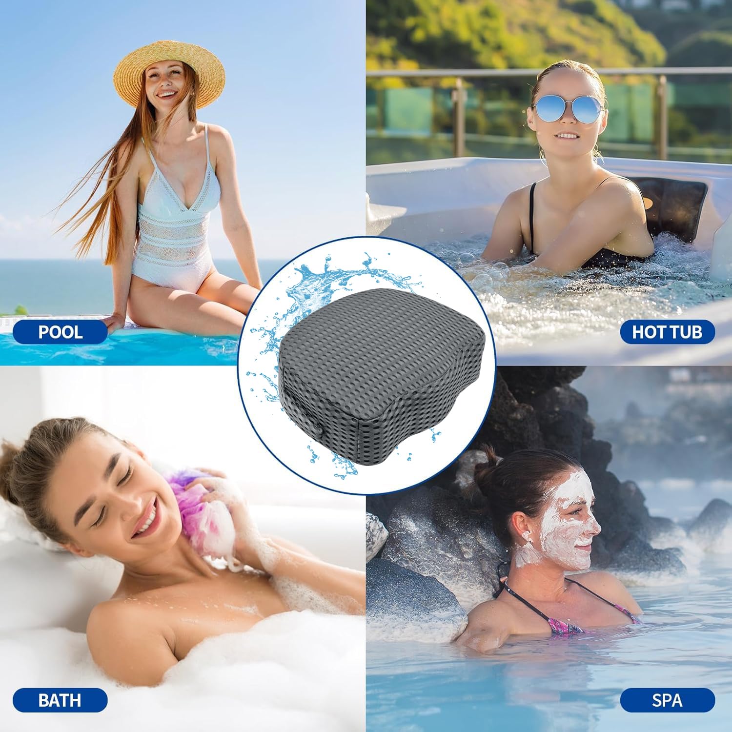 LIUYALO booster seat is suitable for indoor and outdoor tubs and spas