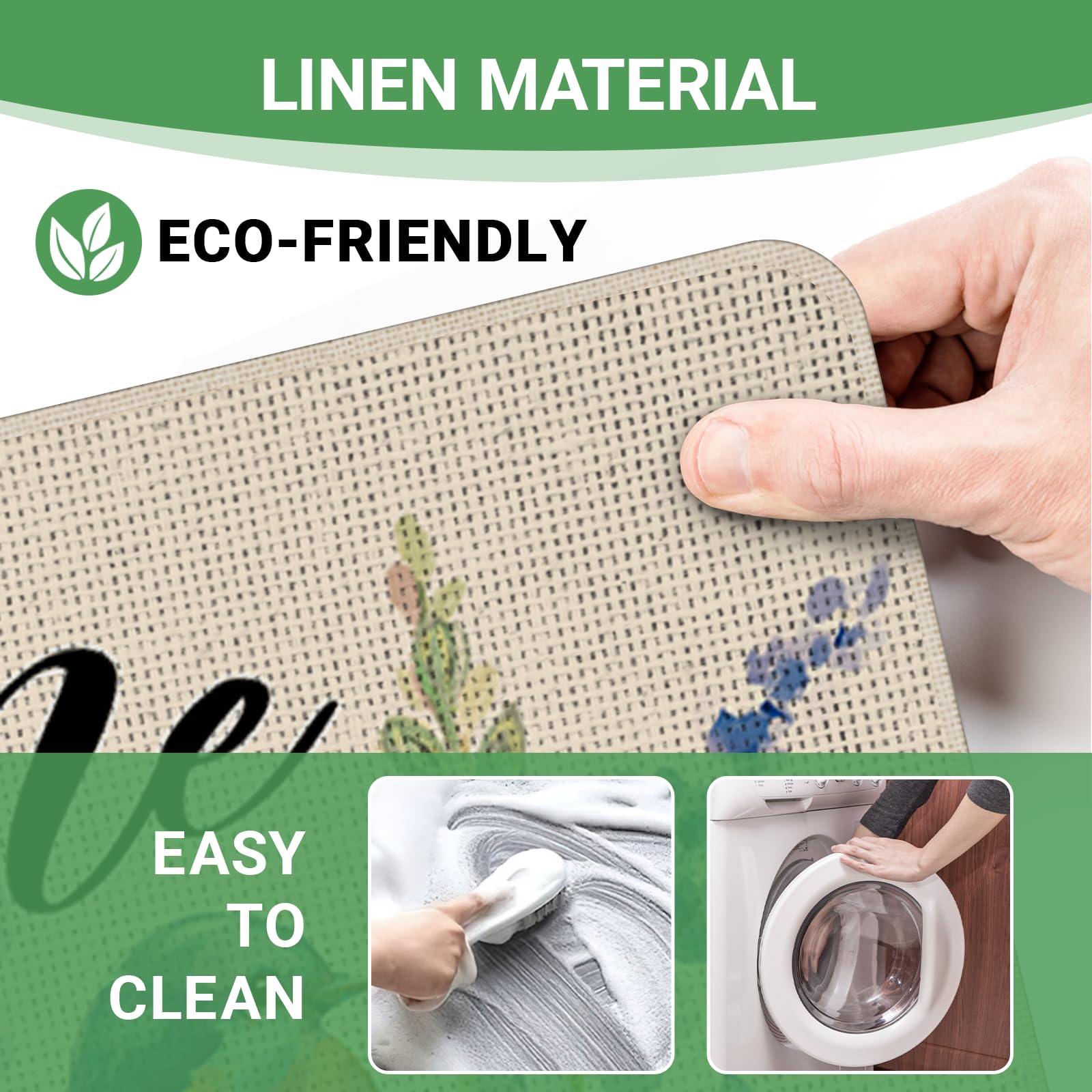 Livcoz garden-inspired mat brightens kitchens and foyers with easy cleaning
