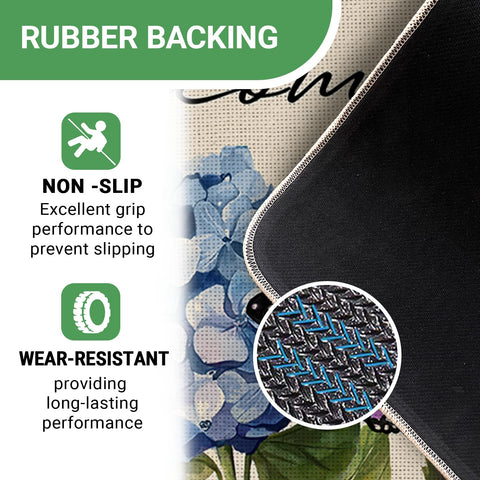 Livcoz non-slip doormat with cushioned backing supports safe, comfortable steps