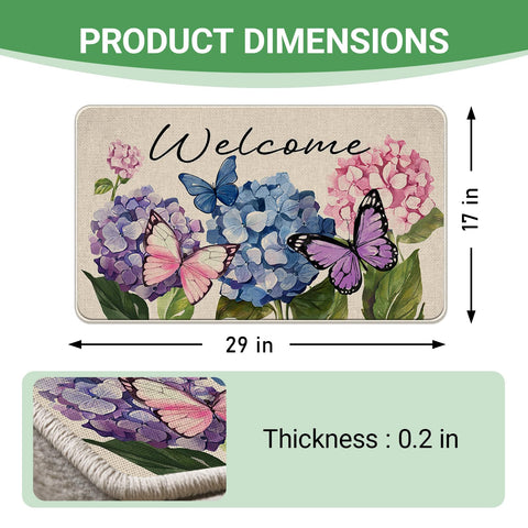 Livcoz seasonal front door mat boosts curb appeal while catching dirt and moisture