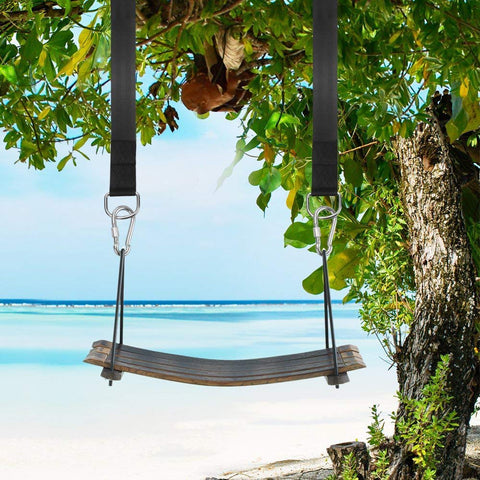 LIVEKOOQ versatile swing setup shown in garden for hammocks and swings.