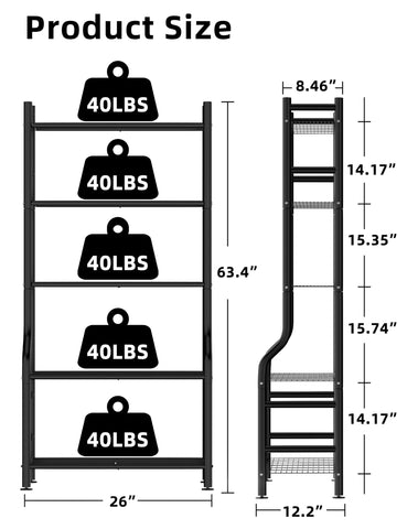 Livilord 5-tier ladder shelf shows varied pots for a stable setup