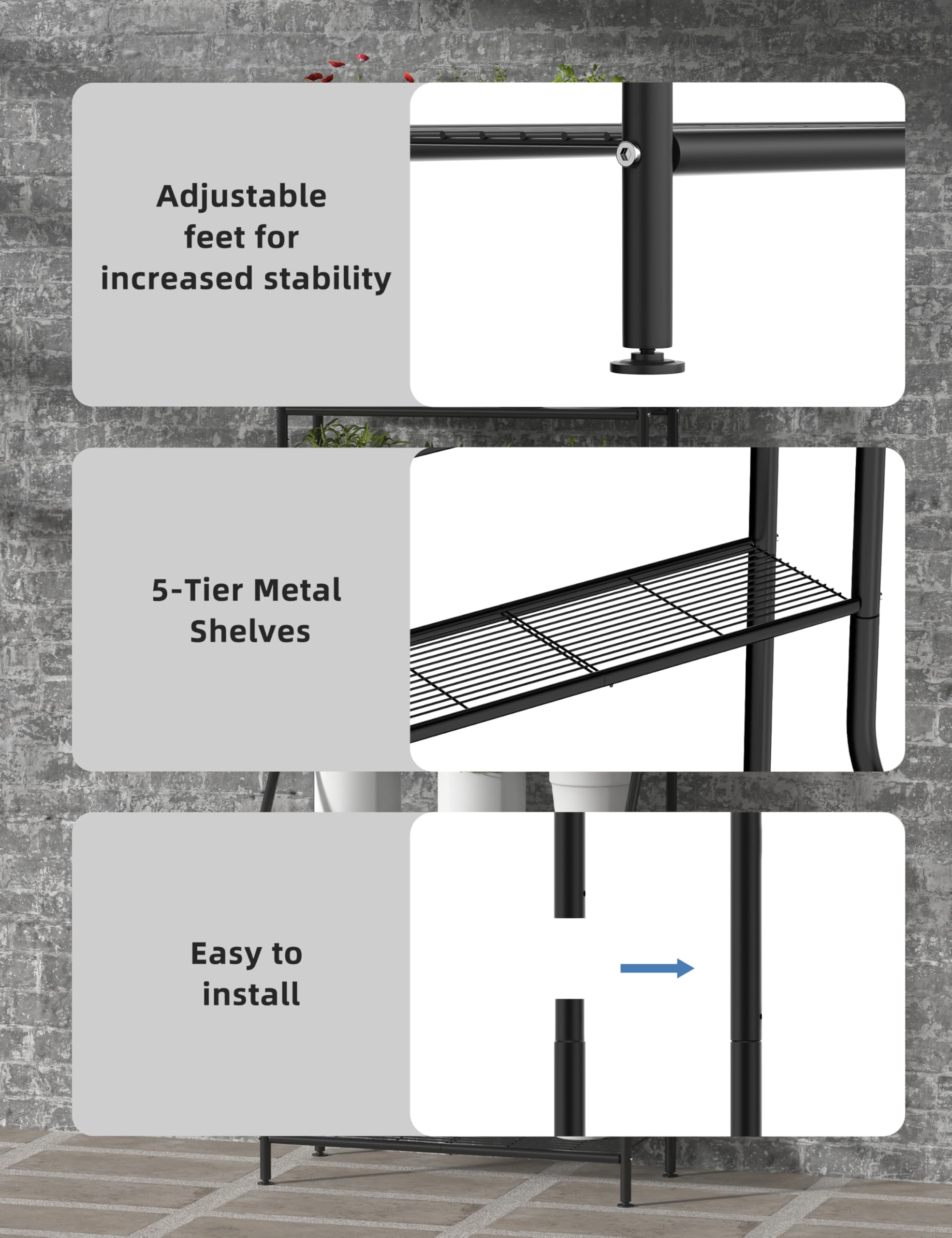 Livilord waterproof powder-coated steel close-up highlighting rust resistance