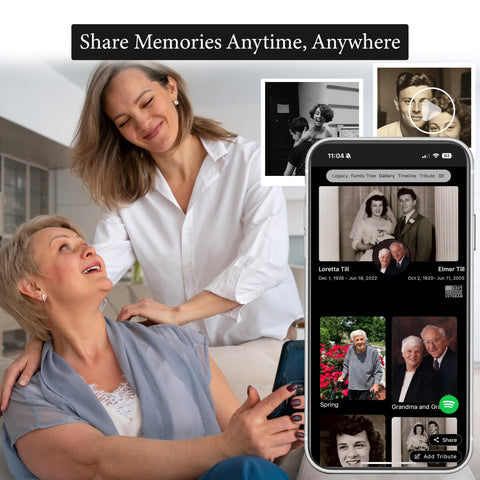 Living Legacy Direct Video Photo Upload interface for easy content addition.