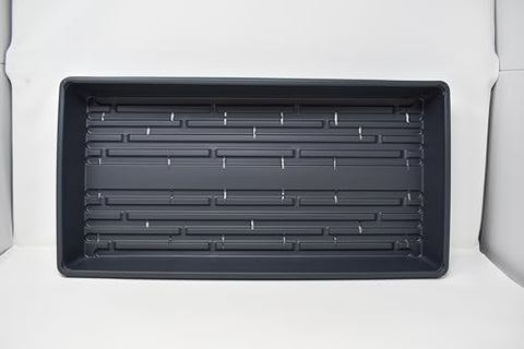 Living Whole Foods 10-tray side view, sturdy plastic for hydroponics and seedlings.