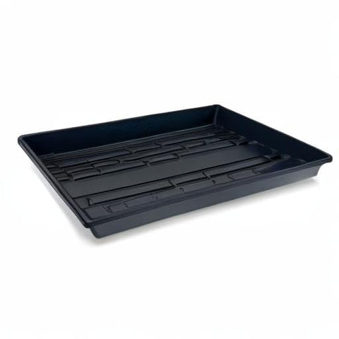 Living Whole Foods 5-pack black trays, no-drain-holes design for versatility.
