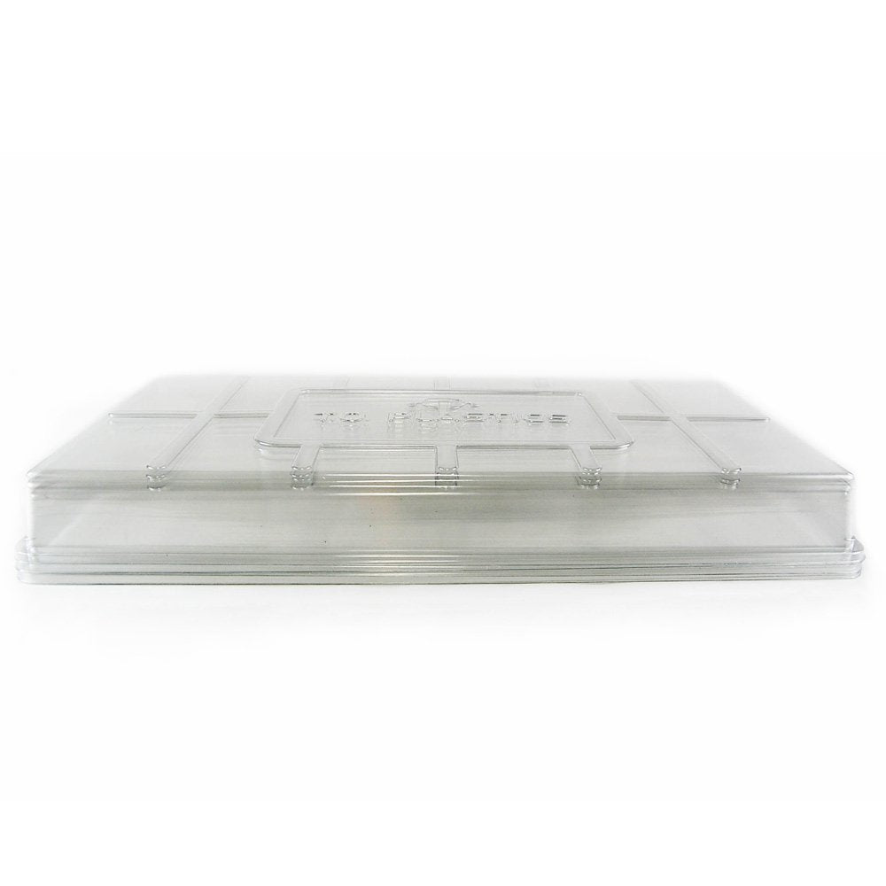 Living Whole Foods humidity dome fits 10x20 trays to support seed starting.