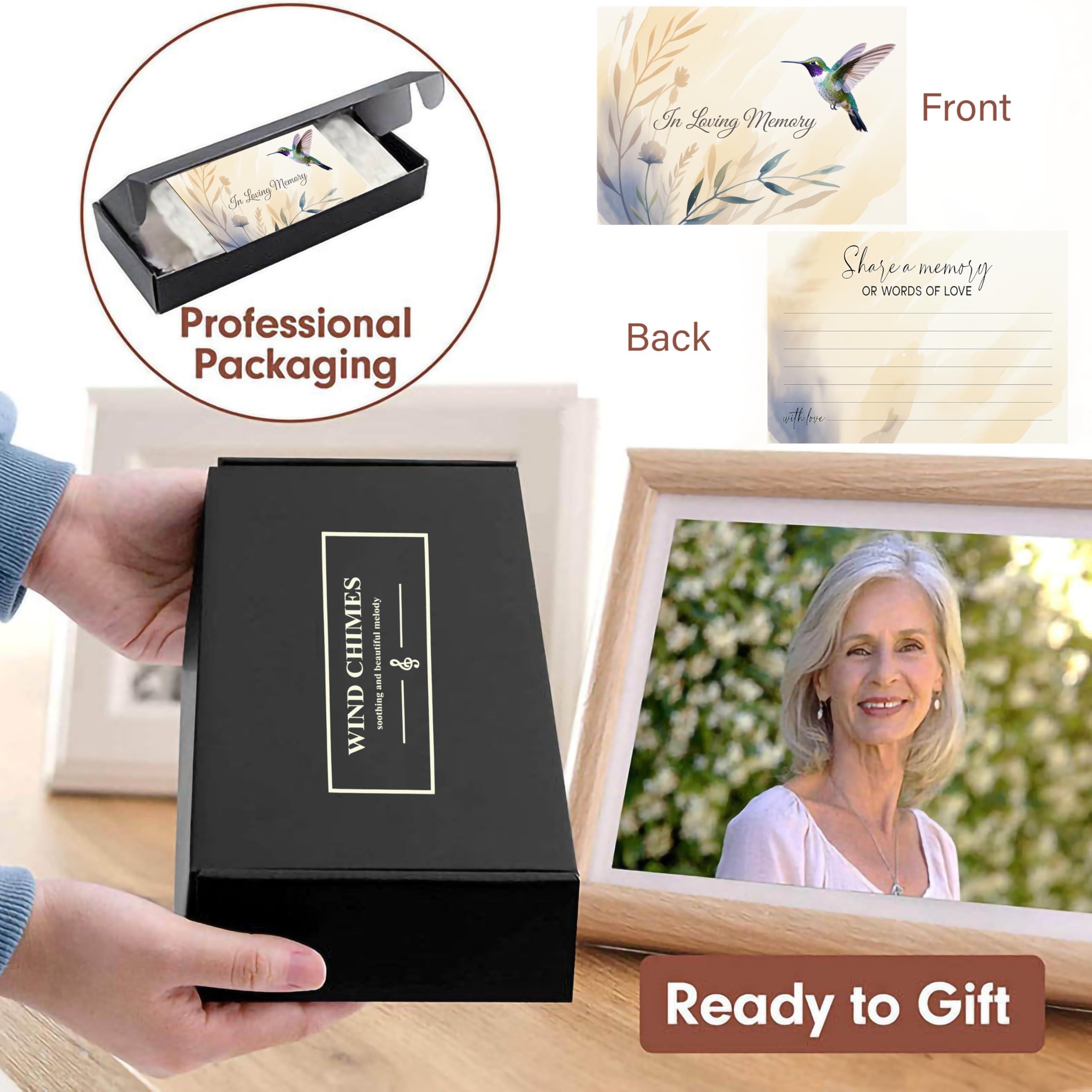Livinges memorial wind chime gift box ready for condolences and remembrance