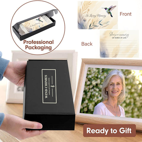 Livinges memorial wind chime gift box ready for condolences and remembrance