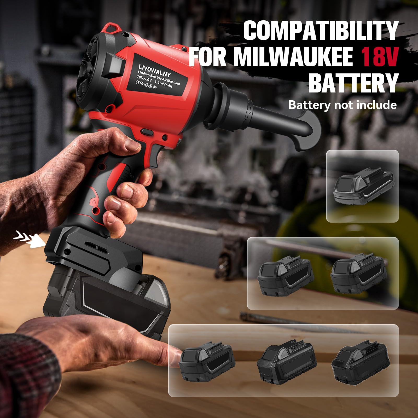 LIVOWALNY seven-nozzle pack for precise dusting and debris removal