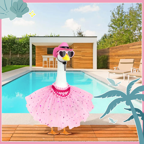 Lixintray porch-goose outfit elevates outdoor decor on patios and lawns.