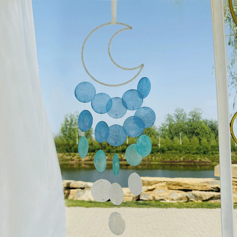 Liyujuping colorful capiz wind chime for patios