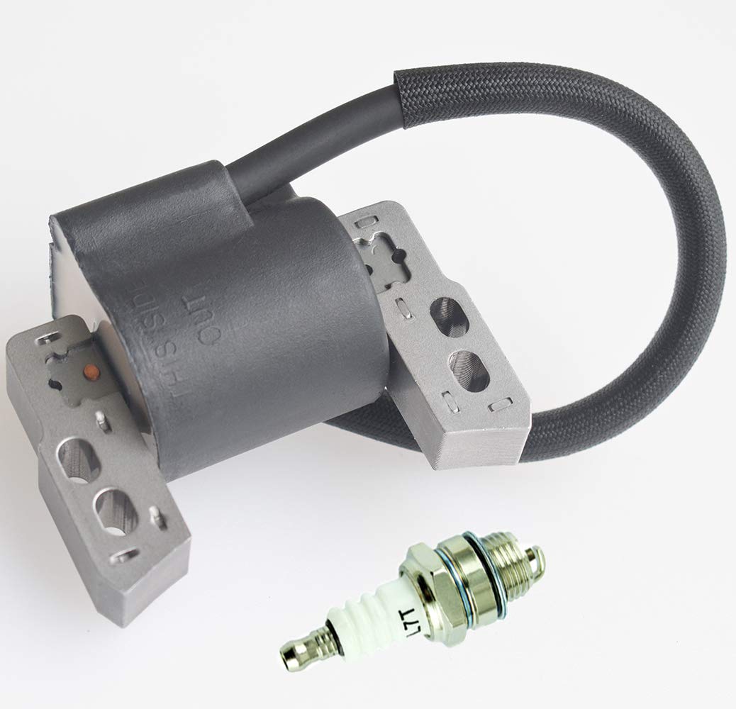 LIYYOO ignition coil kit pairs coil and plug for Briggs and Stratton compatibility.
