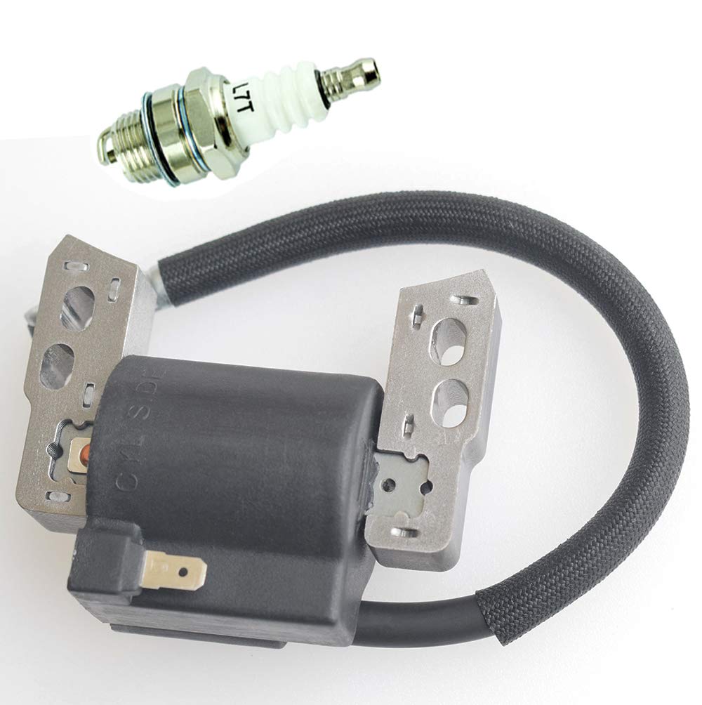 LIYYOO spark plug detail highlights L7T replacement and rotor friendly design.