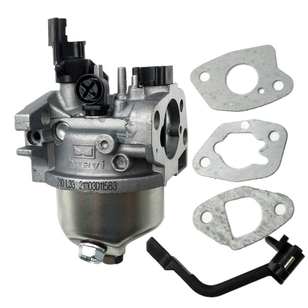 Lizapus Huayi carburetor closeup shows precise construction for reliable fuel delivery.