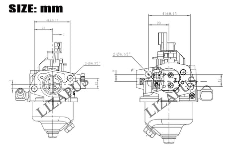 Brand-label packaging for LIZAPUS Huayi carburetor kit