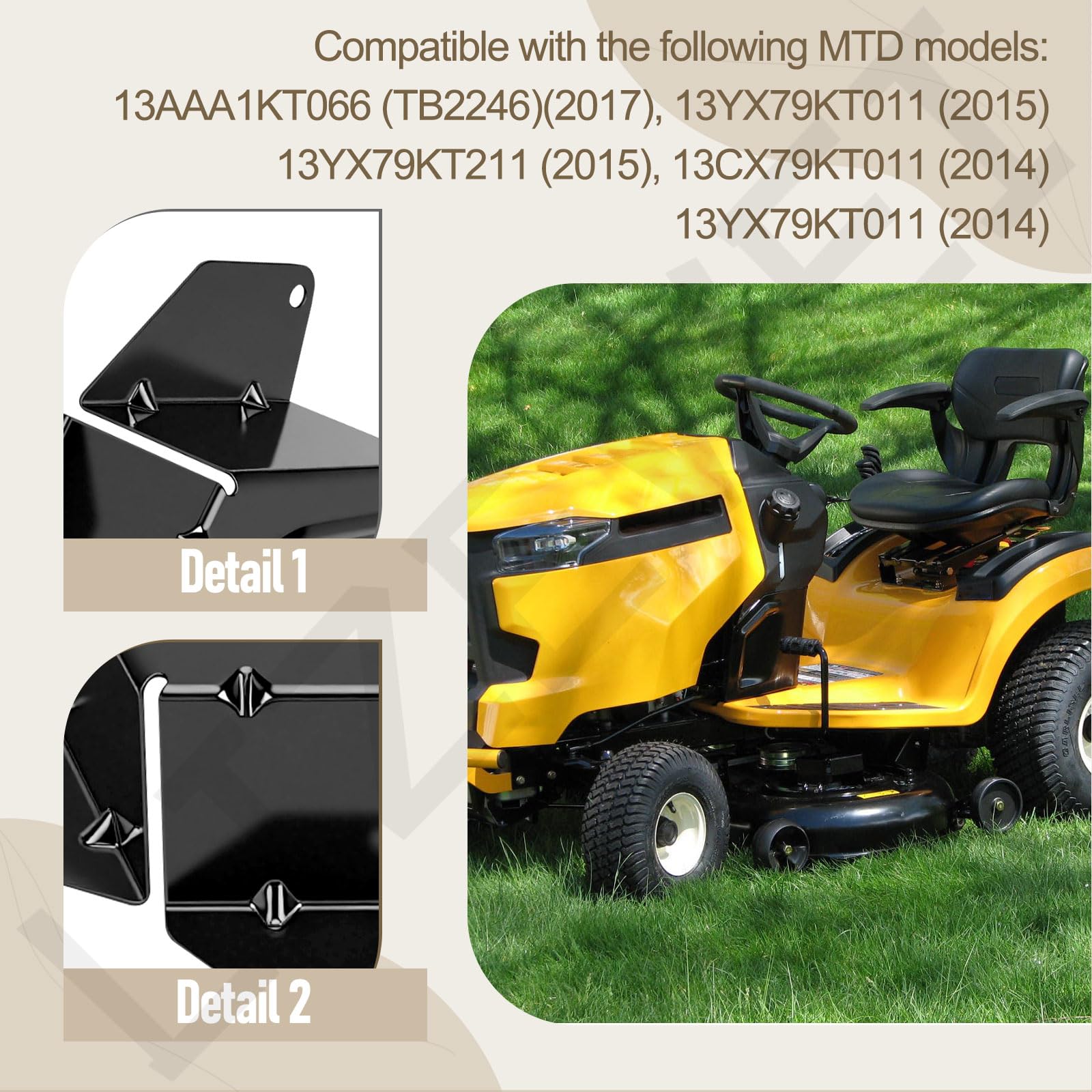 LIZEWEI two-piece cover supports reliable mower performance.