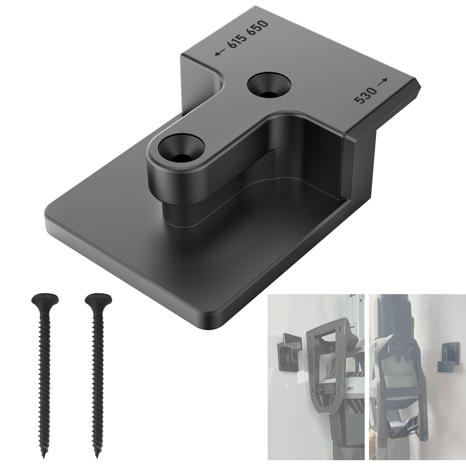 LIZEWEI blower wall mount front view showing space-saving organization