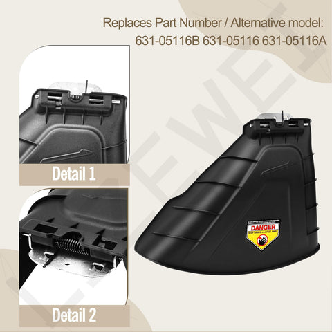 LIZEWEI discharge chute for ZT2-60 Fab supports clean bagging and faster yard work.