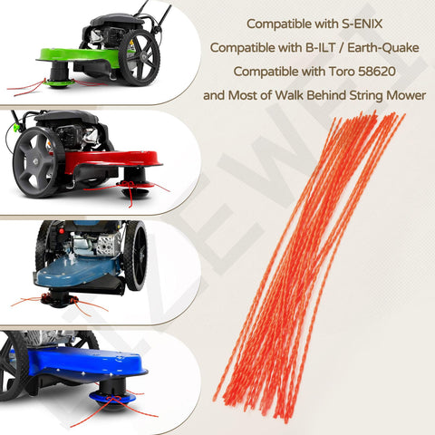 LIZEWEI durable, flexible trimmer line resists kinks and delivers steady trimming results.