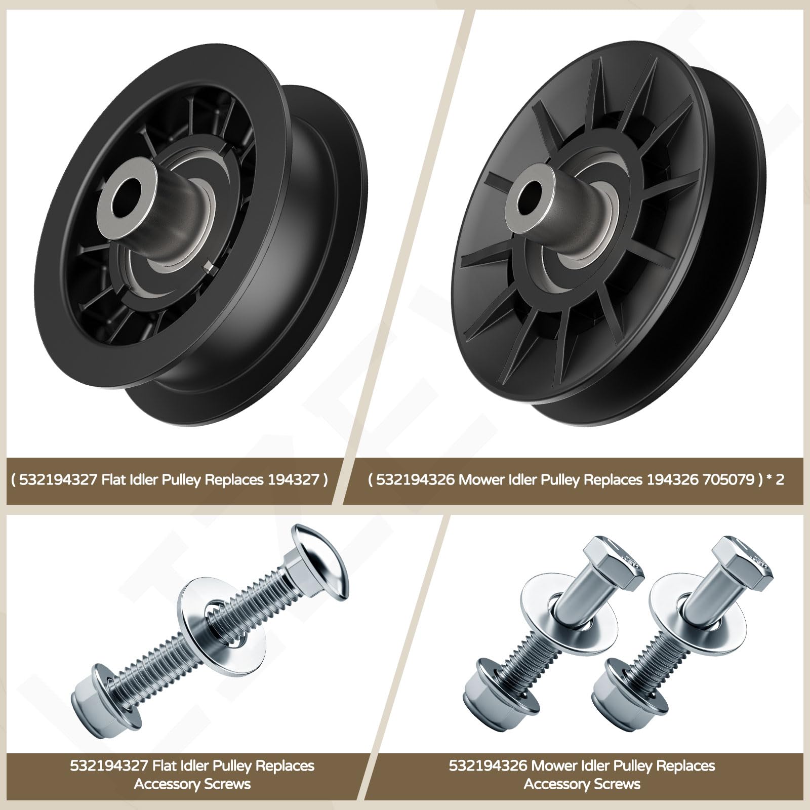 Durable metal construction of LIZEWEI idler pulleys ready for outdoor use