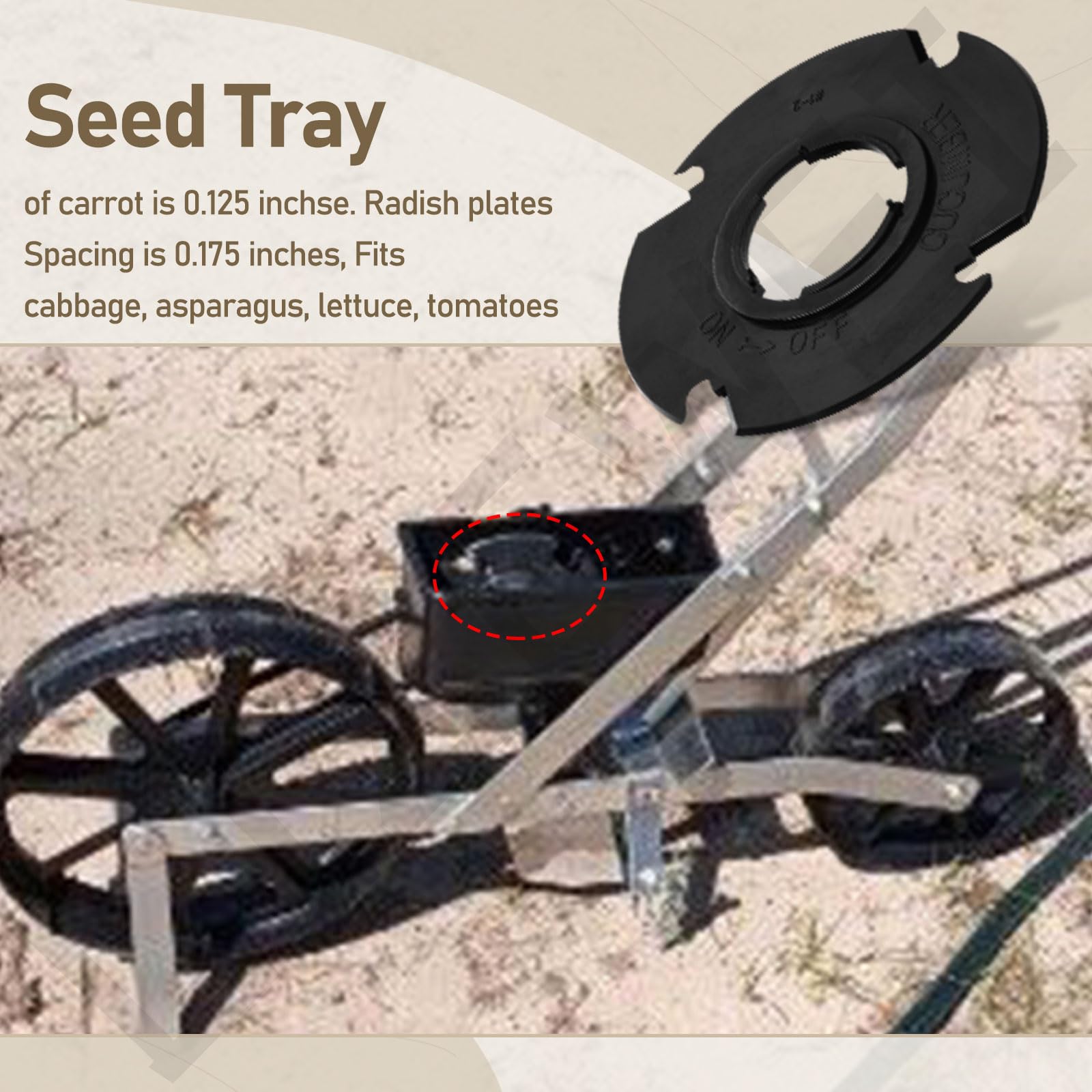 LIZEWEI EarthWay accessory pack expands seeding versatility.