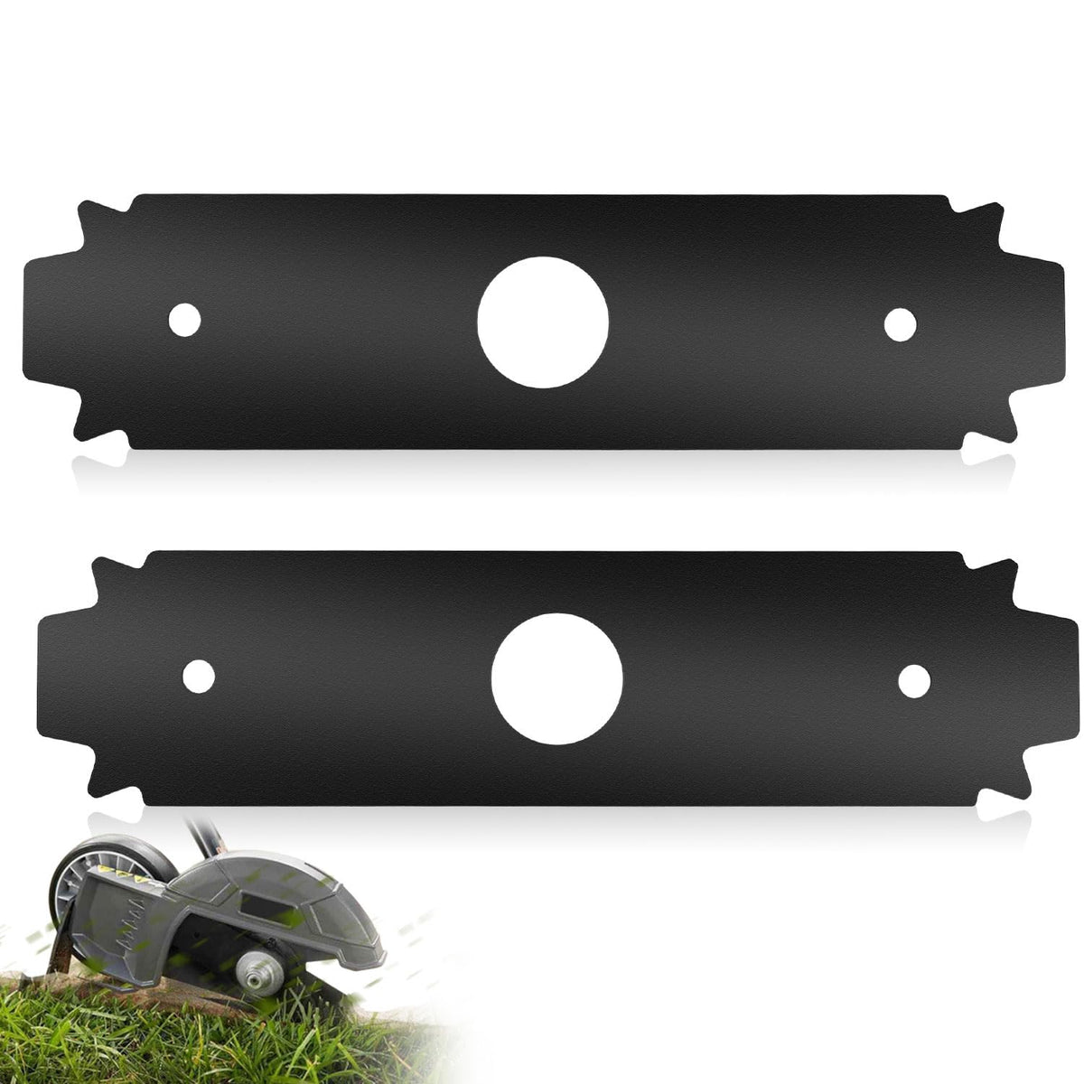 LIZEWEI 8-inch edger blade for precise lawn edging along concrete surfaces.