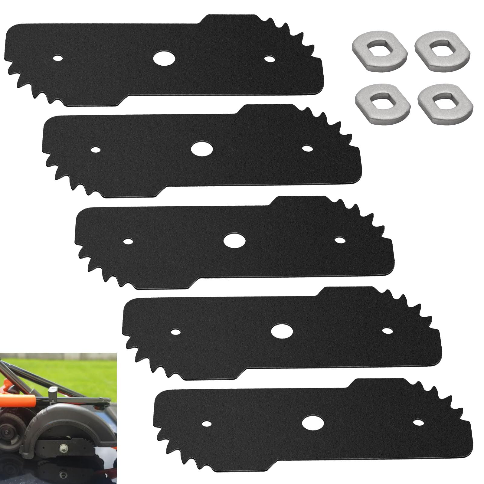 LIZEWEI edger blade set in packaging, durable 5-pack for tough edging tasks.