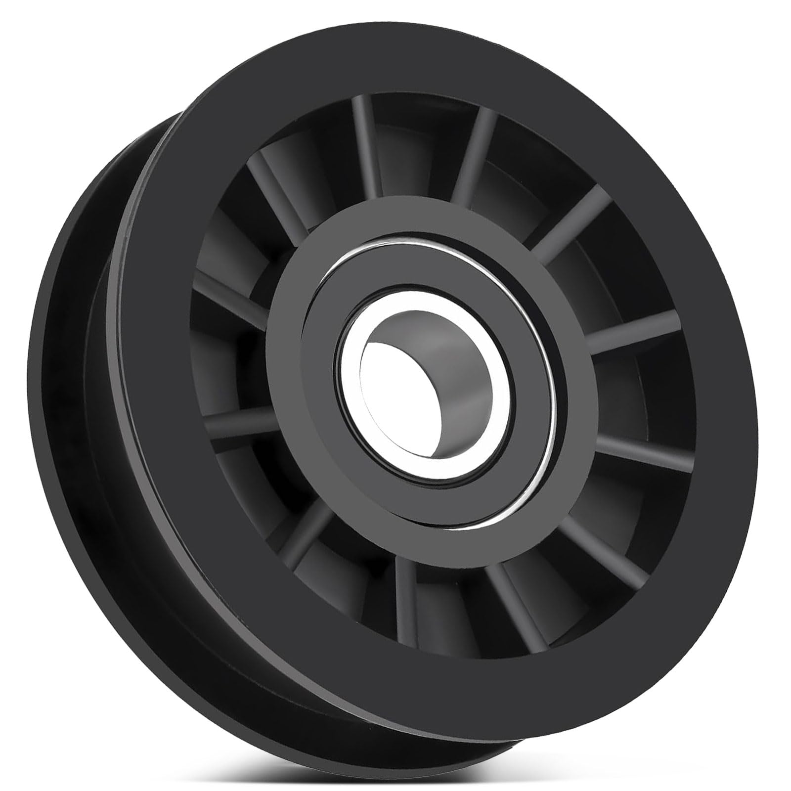 LIZEWEI 75605032 flat idler pulley close-up for precise belt guidance