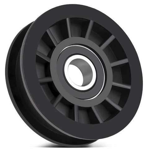 LIZEWEI 75605032 flat idler pulley close-up for precise belt guidance