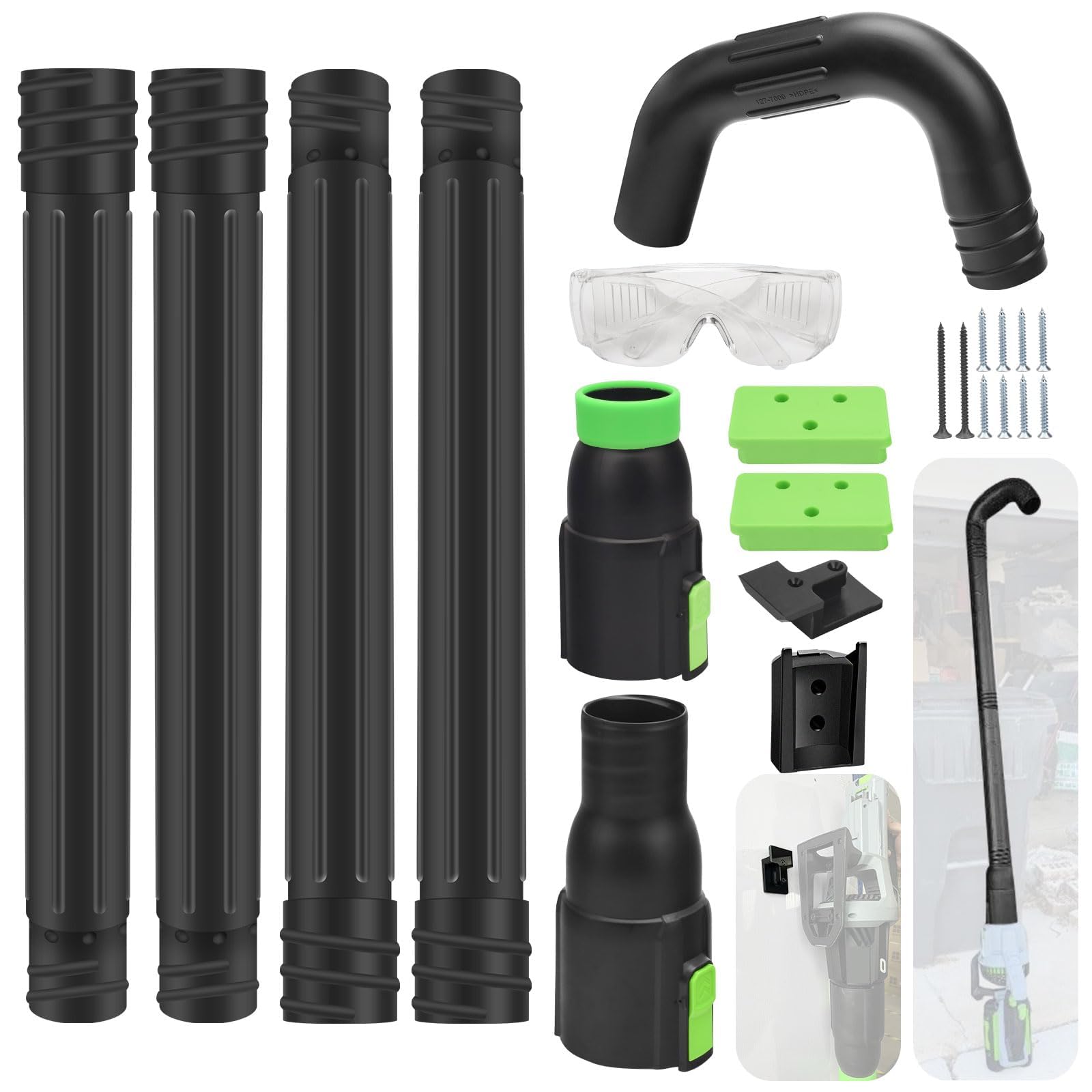 LIZEWEI gutter cleaning attachment for EGO extends reach to clear leaves from gutters