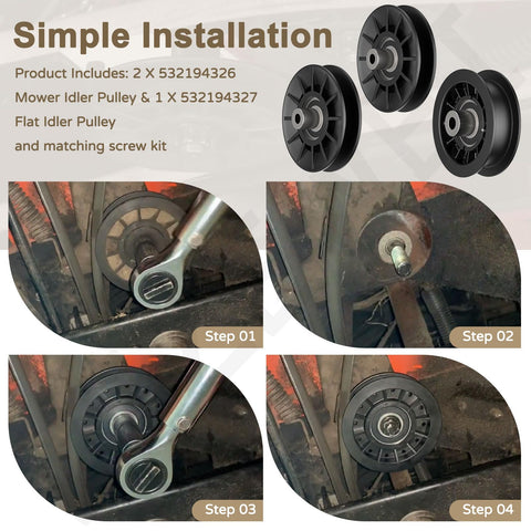 LIZEWEI idler pulley kit packaging and instructions