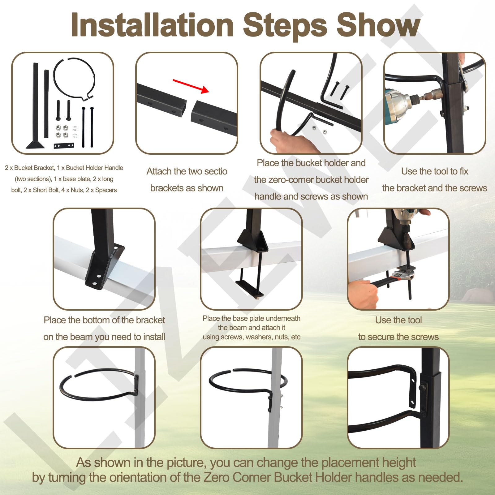 LIZEWEI protective clamp with rubber pads shields mower frame