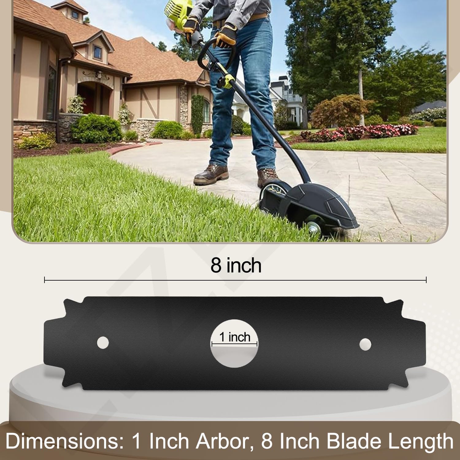 LIZEWEI reversible edger blade uses both edges for extended life.
