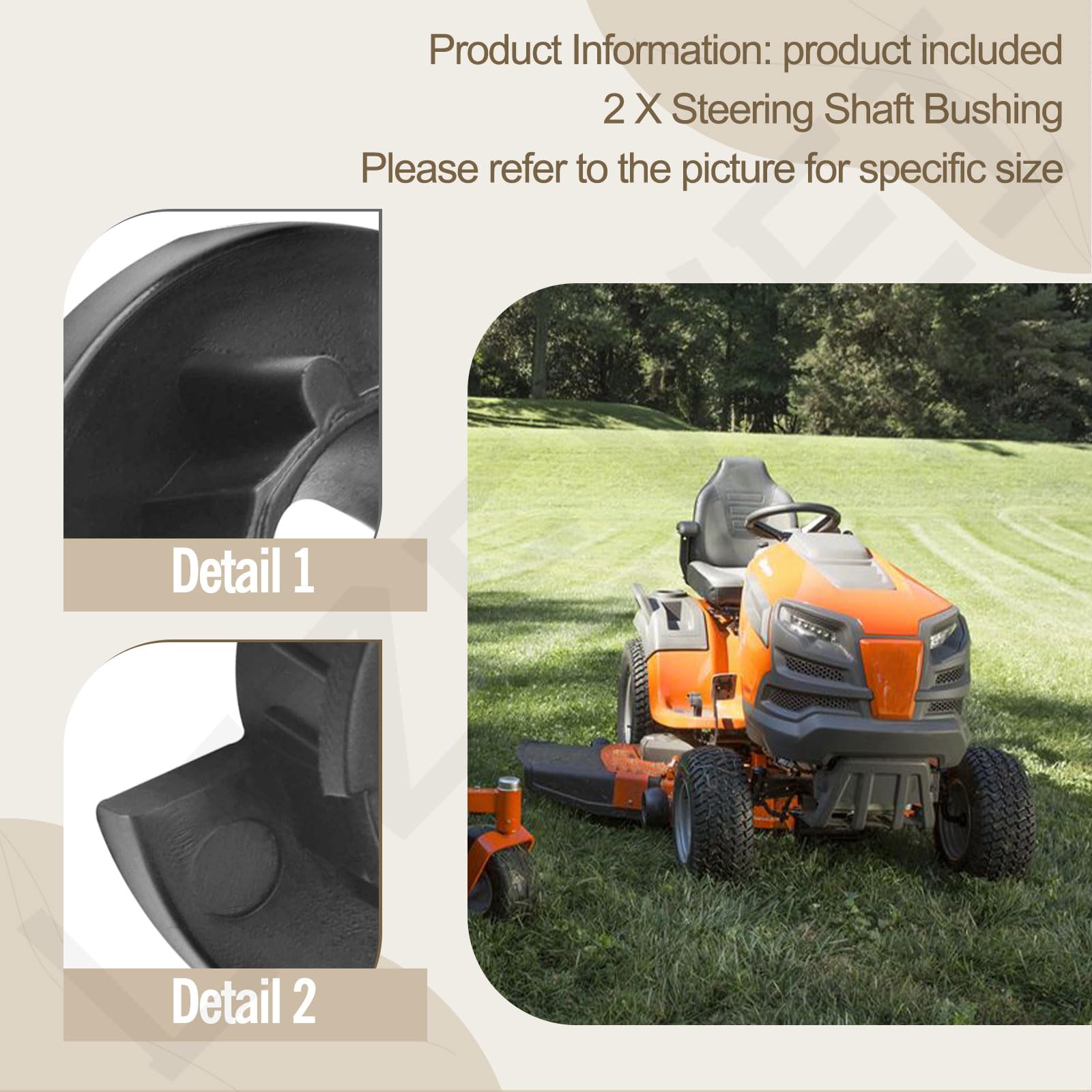 LIZEWEI steering bushing 532195227 closeup shows durable material for long-lasting performance.