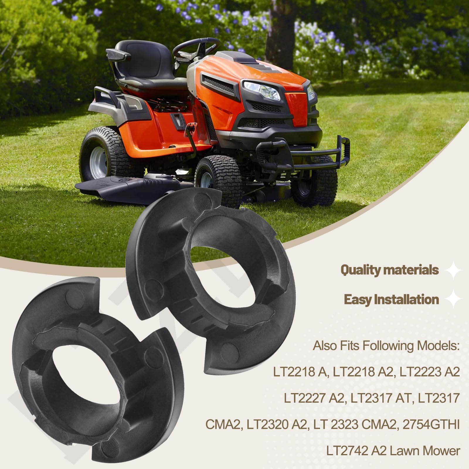 LIZEWEI steering bushing 532195227 packaged contents include two bushings for quick swap.
