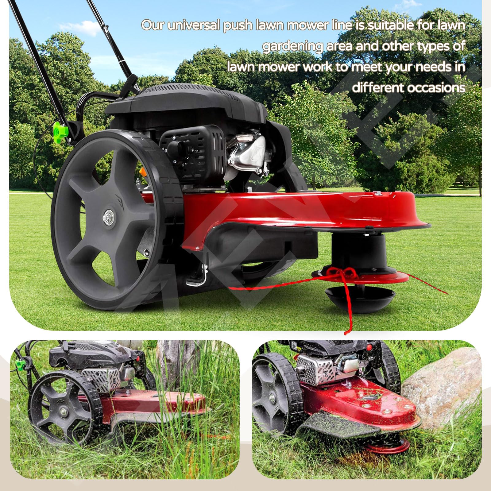 LIZEWEI universal line works with Earth-Quake models for efficient lawn edging and clearing.