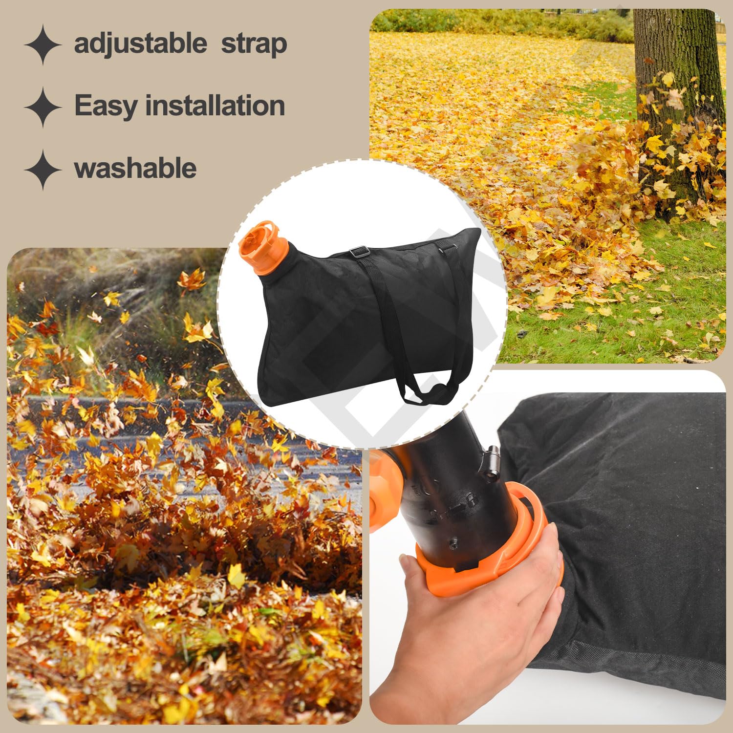 LIZEWEI Trivac stitching and zipper reinforcement close-up