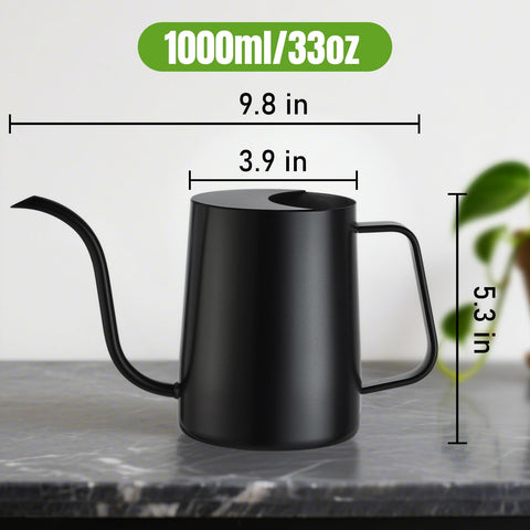 Lizhluzh stainless steel 34 oz watering can with rust-resistant coating.