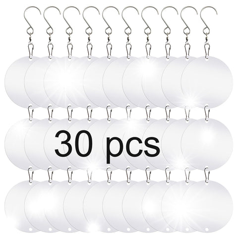 LIZOIDZSM 30pcs reflective bird deterrent discs reflect sunlight to deter pigeons.