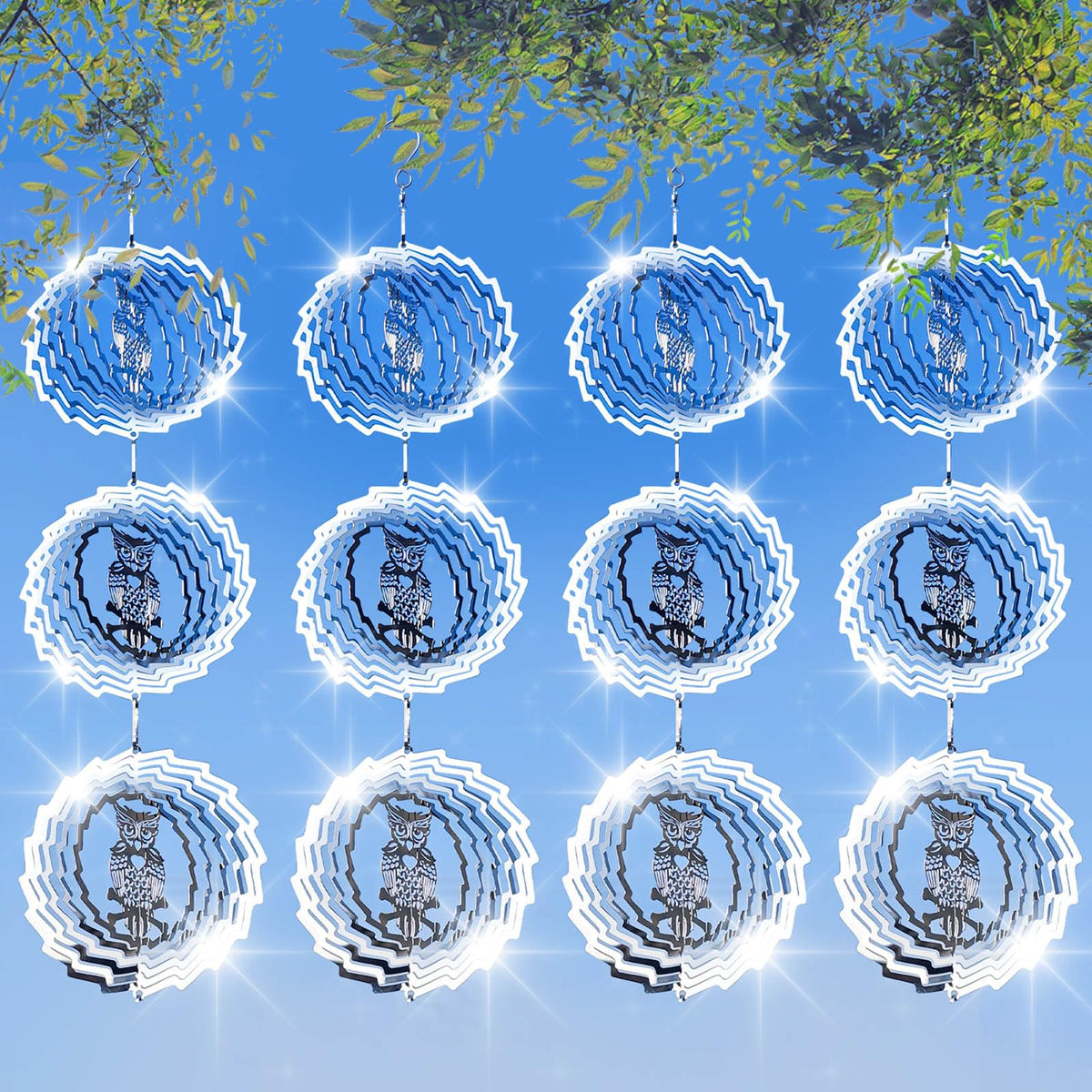 LIZOIDZSM bird deterrents discs assembly for garden protection and flexible placement