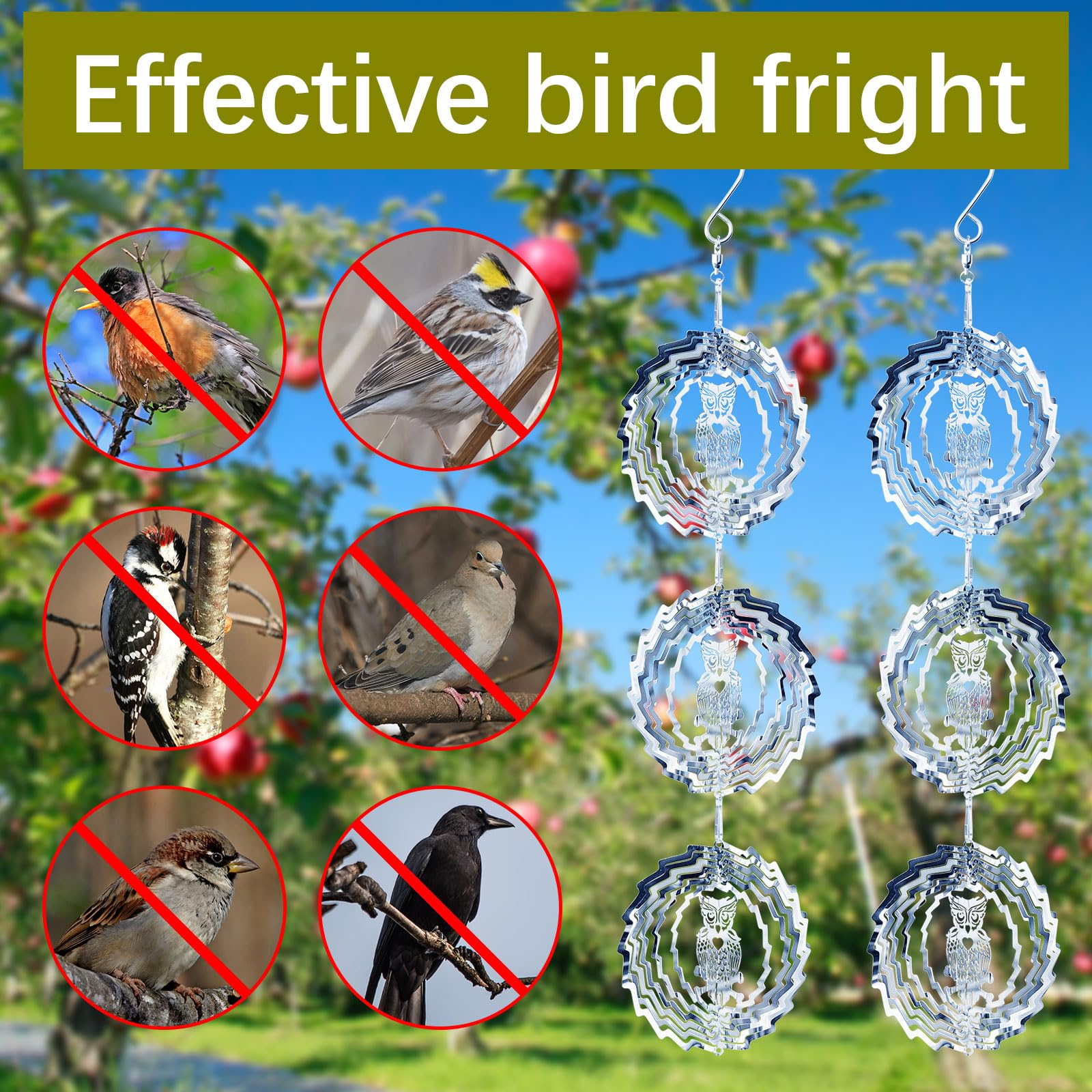 LIZOIDZSM reflective surfaces catch sun and flicker to repel birds