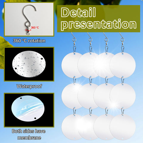 LIZOIDZSM small hooks for easy assembly and secure hanging of deterrent discs.