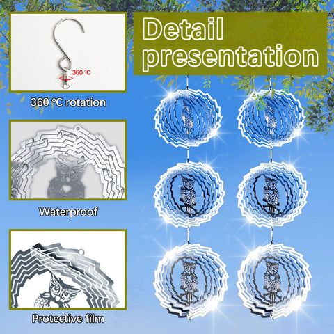 LIZOIDZSM swivel hook 360-degree action deters a range of birds