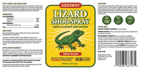 LizzAway Lizard Shoo Spray made in USA signals quality and sustainability.